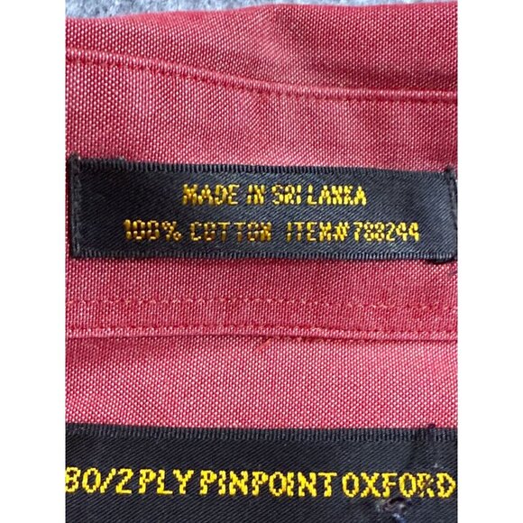 Alexander Julian Shirt Men's XL Burgundy 100% Cotton Pocket Button-Down Oxford - Picture 5 of 7